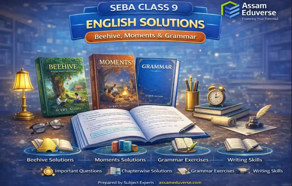 SEBA Class 9 English solutions for Beehive Moments and Grammar by Assam Eduverse