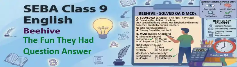 SEBA Class 9 English Beehive Chapter 1 The Fun They Had question answer