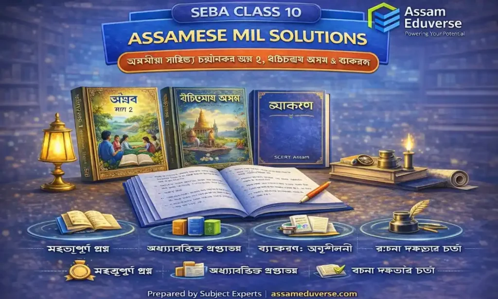 SEBA Class 10 Assamese Question Answers Asomiya Sahitya Chayanika, Boichitryamoy Assam & Grammar