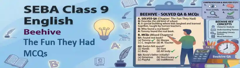 SEBA Class 9 English The Fun They Had Important MCQs