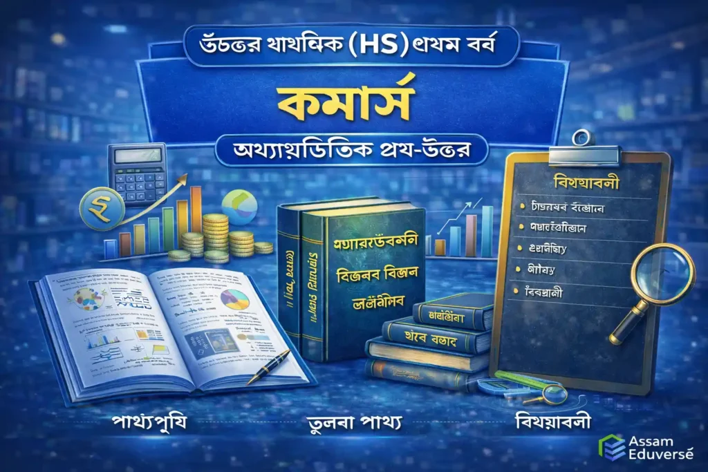 HS 1st Year Commerce Chapterwise Question Answer as per Latest ASSEB Syllabus Solutions