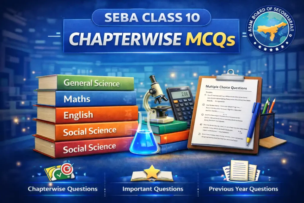 SEBA Class 10 Chapterwise MCQs as per New ASSEB Guidelines (45 MCQs Pattern)