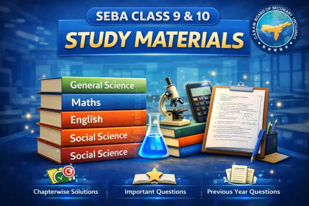 SEBA Class 9 and 10 Study Materials as per Latest ASSEB Syllabus