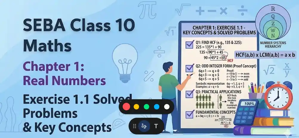 SEBA Class 10 Maths Chapter 1 Exercise 1.1 solutions answers