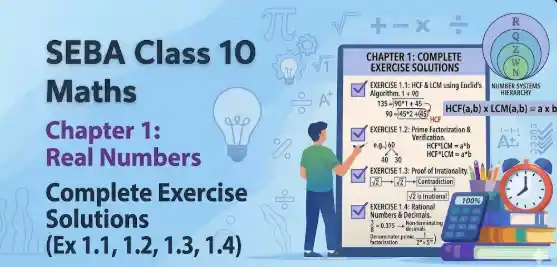SEBA Class 10 Maths Chapter 1 Real Numbers all exercise solutions