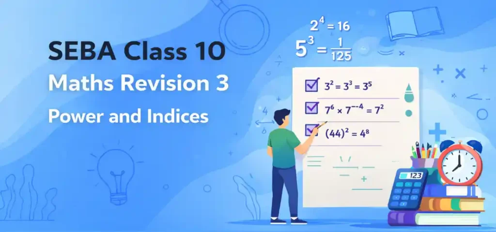 SEBA Class 10 Maths Revision 3 Solutions with solved answers