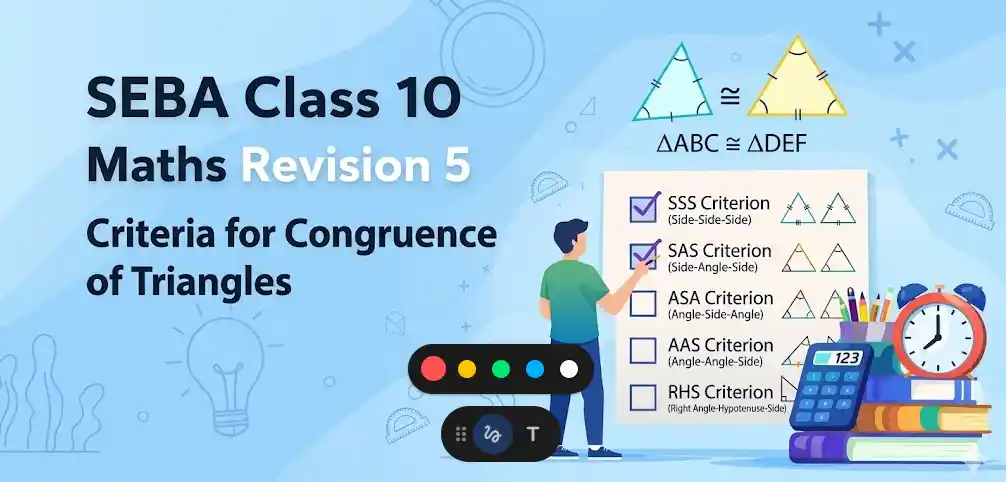 SEBA Class 10 Maths Revision 5 Solutions with solved questions