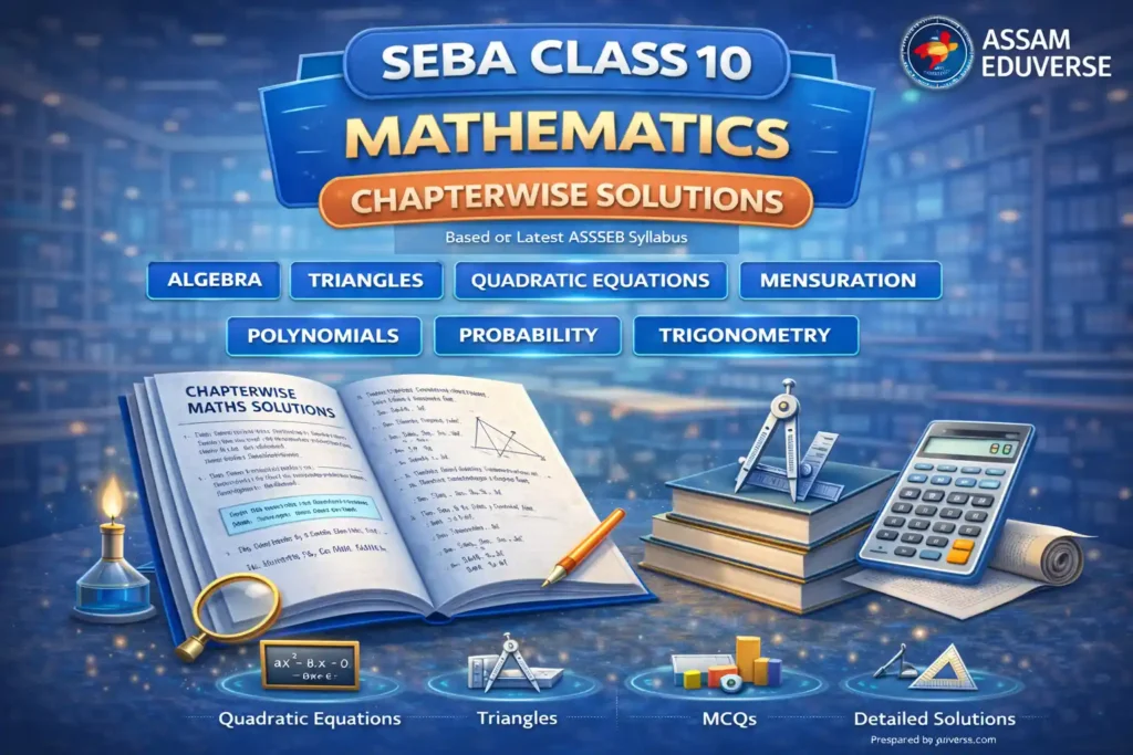 SEBA Class 10 Maths Chapterwise Solutions for HSLC exam preparation