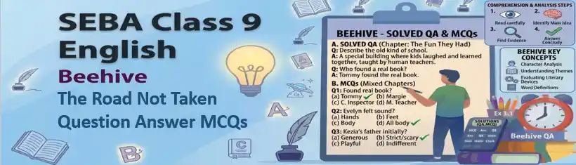 SEBA Class 9 English The Road Not Taken Important MCQs